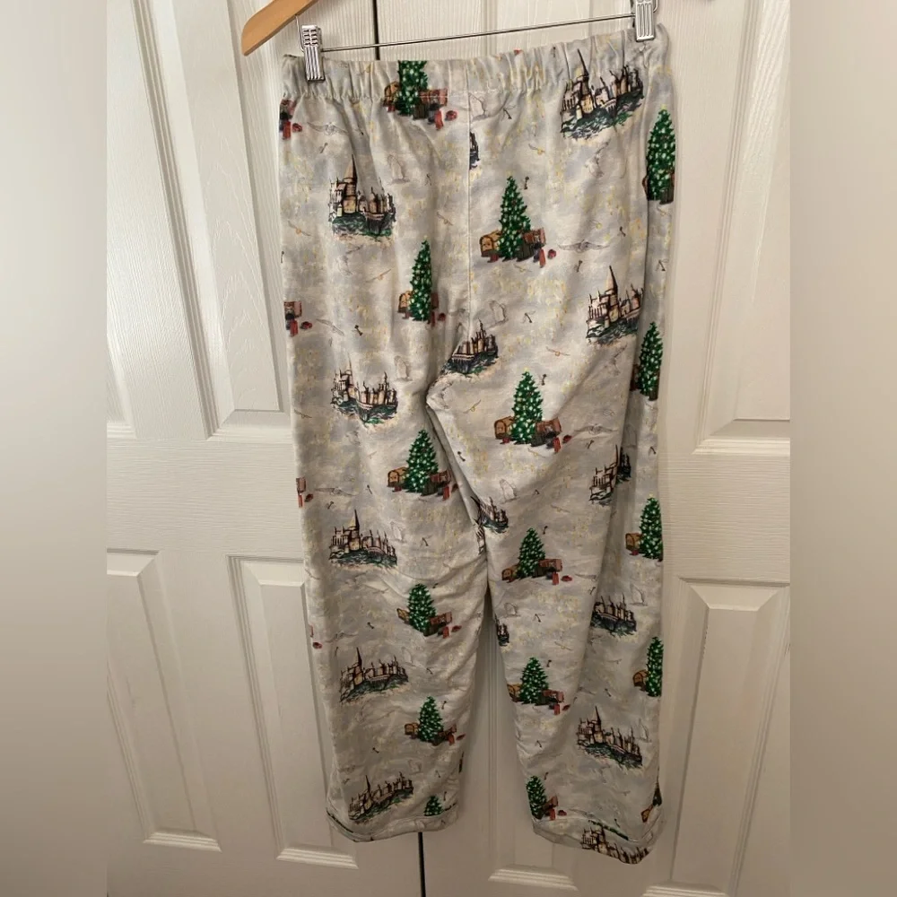 POTTERY BARN teen Harry Potter Christmas Organic Cotton Flannel‎ Pajama Set S ❗️